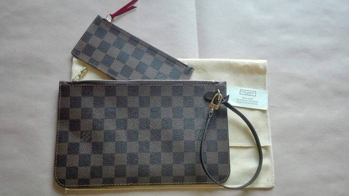 Louis Vuitton – Canvas clutch bag with wrist strap / Canvas wallet ...