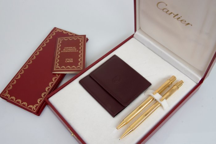 Cartier Le Must de Cartier gold "godron guillochè" pencil, ballpoint
