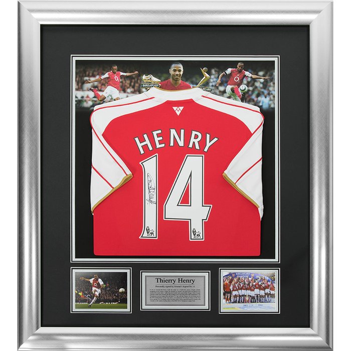 Signed Thierry Henry Arsenal FC Framed 