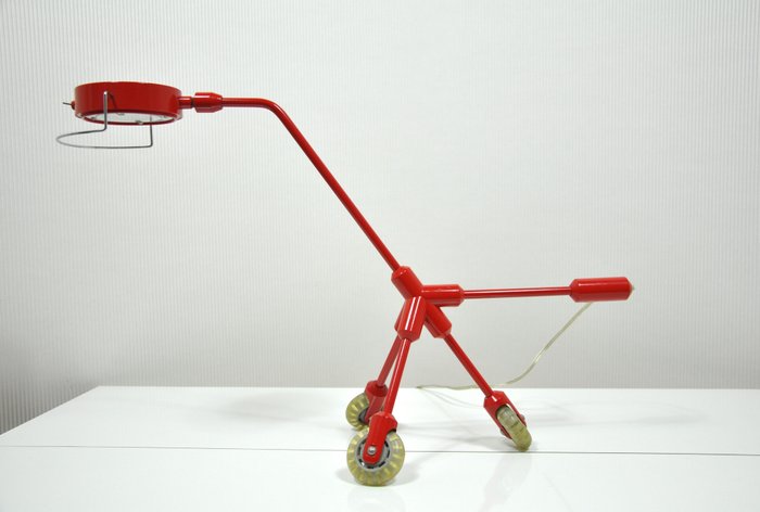 Harry Allen For Ikea Halogen Desk Table Lamp On Three Wheels
