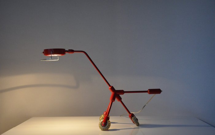 Harry Allen For Ikea Halogen Desk Table Lamp On Three Wheels