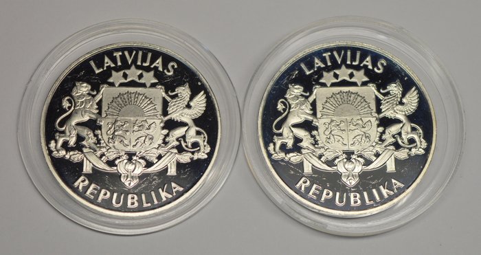 1993 LATVIA PROOF SILVER 10 LATU 75th INDEPENDENCE ANNIVERSARY ☆1 COIN FROM LOT☆