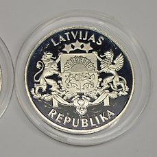 1993 LATVIA PROOF SILVER 10 LATU 75th INDEPENDENCE ANNIVERSARY ☆1 COIN FROM LOT☆