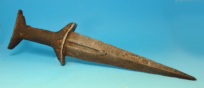 Medieval wooden handled baselard dagger - 313mm length
