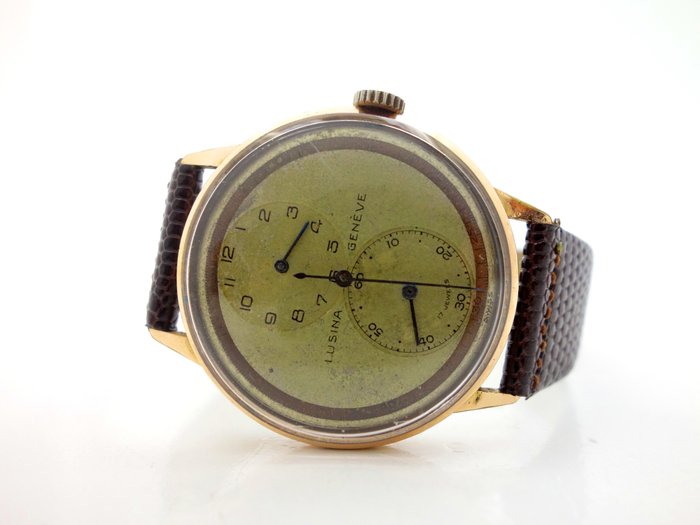 Lusina Geneve Regulateur Vintage Men’s WristWatch 1950’s