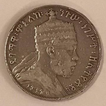 Etiopia - Birr (Tallero) EE1889 (1897) - Menelik II - Argento