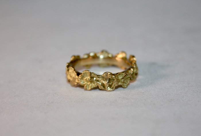 Luigi Quaglia - Band ring in 18 kt gold - Etruscan finish - size 13 (53 ...
