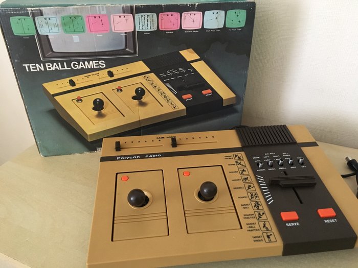 Vintage Polycon C4010 Pong Games Console in Original Box