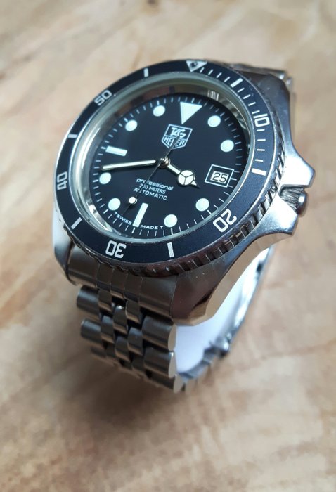Tag Heuer Professional 200m. Ref. 844/5 Diver - Men's watch - 1985