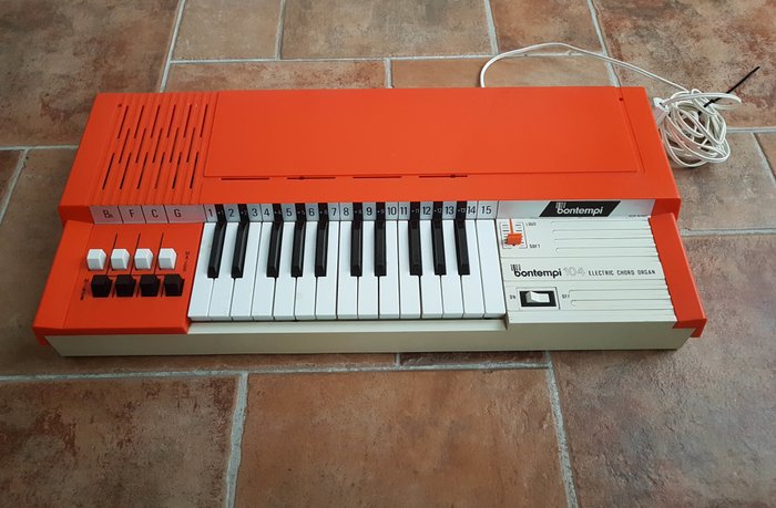 Vintage orange bontempi 104 hit organ 1970's 