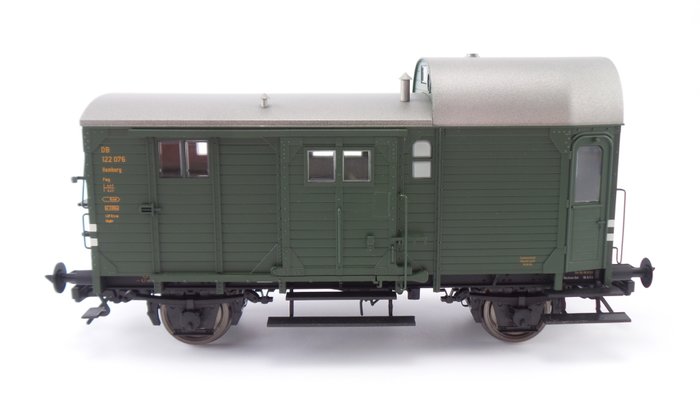 Gauge 0 - Lenz - 42228-01 - Baggage carriage Pwg Pr 14 of the DB, with raised roof and interior lighting