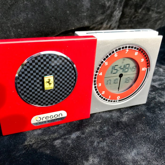 Original Ferrari Travel alarm clock with Enzo Race engine alarm sound!