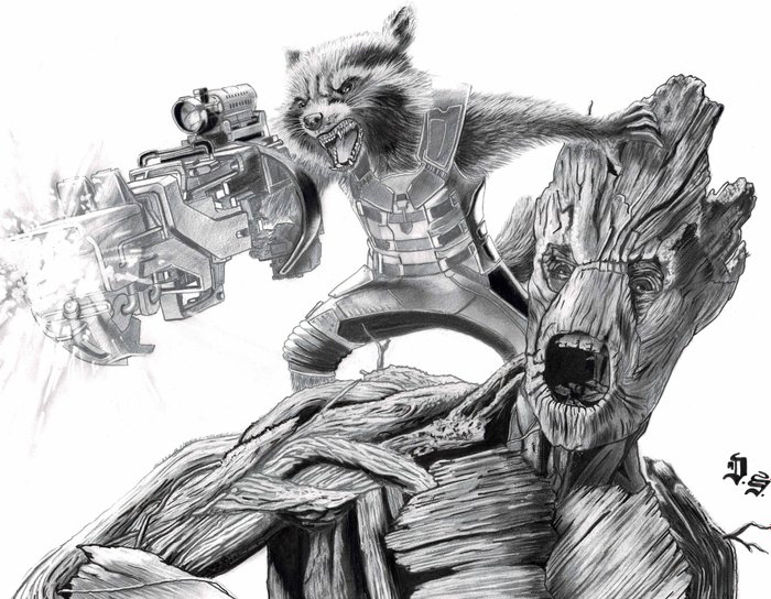 Inspiration Sketch Guardians Of The Galaxy Drawing.