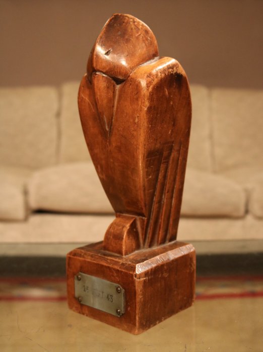 Marabou - Amsterdam School wood sculpture