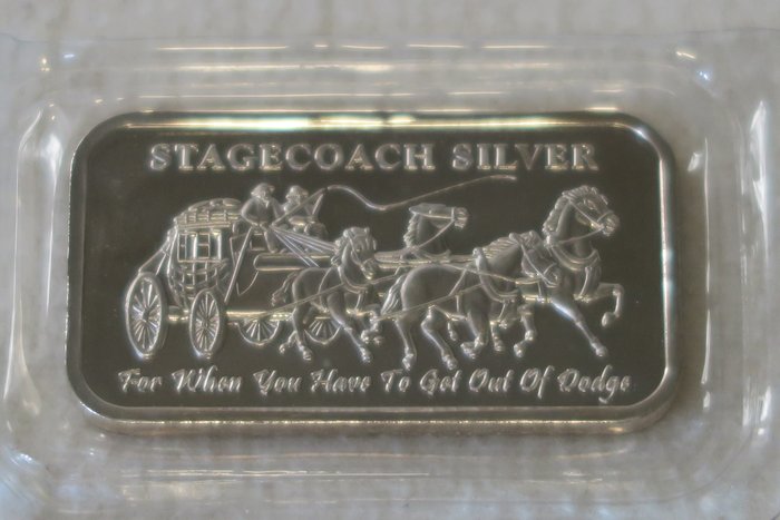 1 Ounce 999 Silver Bar Stagecoach For When You Want To Get Out Of Dodge