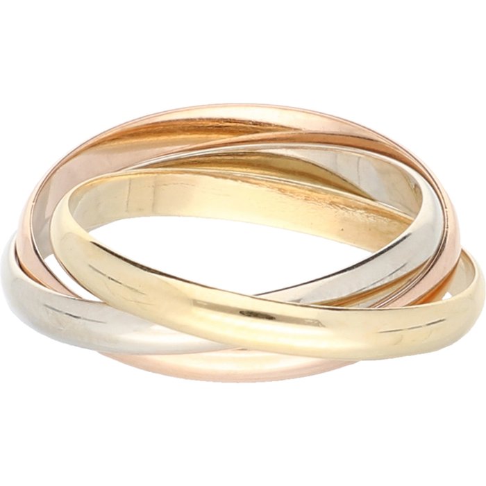 cartier 3 rings gold