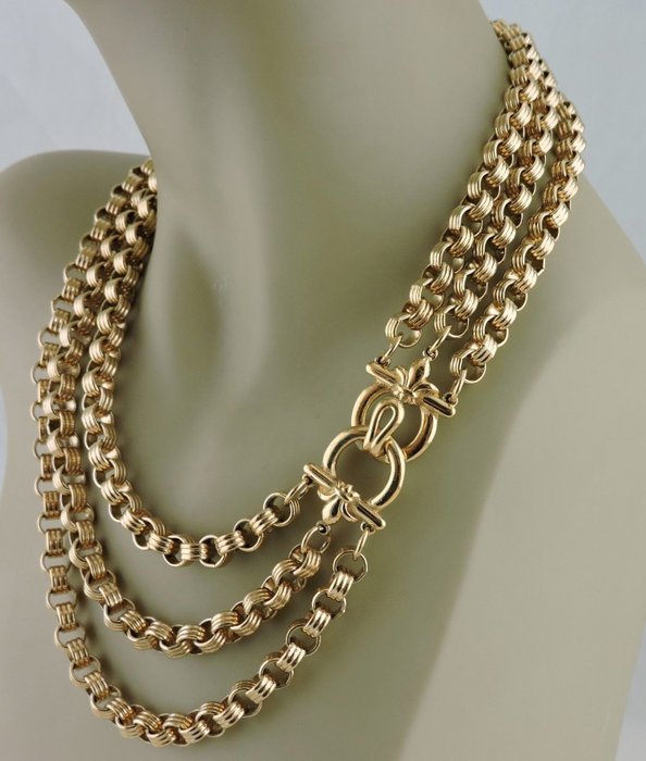vintage givenchy gold chain necklace