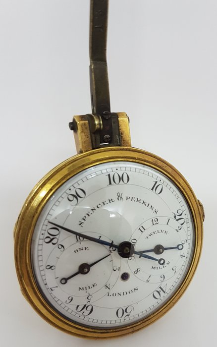 Spencer & Perkins, London - pedometer with fob hook - 1775-1794