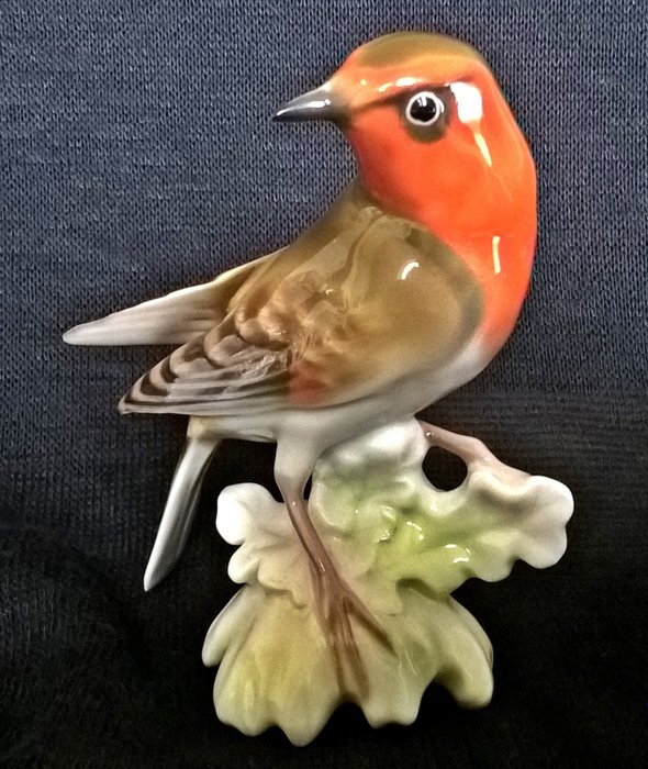 Hutschenreuther Porcelain Figurine of a Bird - Mauritius Weber, Signed K. Tutter
