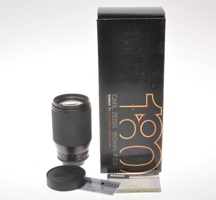 Contax, lens Carl Zeiss 180/2.8 180mm F:2.8 Sonnar T* - Catawiki