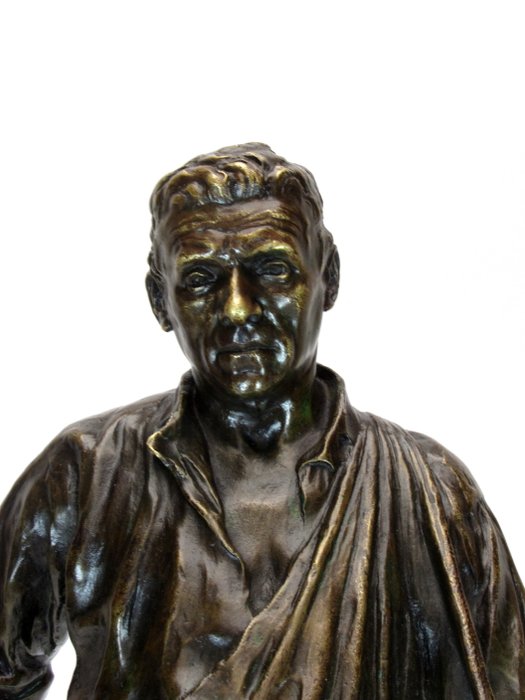 Paul Richer (1849-1933) - bronzen beeld 'De zaaier' - Frankrijk - begin 20e eeuw