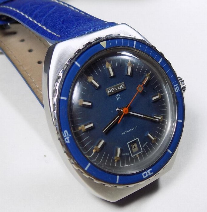 Revue Thommen MSR-T56 - Marine Blue - 200M Diver - 1968 - Men's Wristwatch
