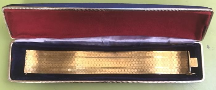 18-kt/750 Gold-Plated Vintage Bracelet - 1950s
