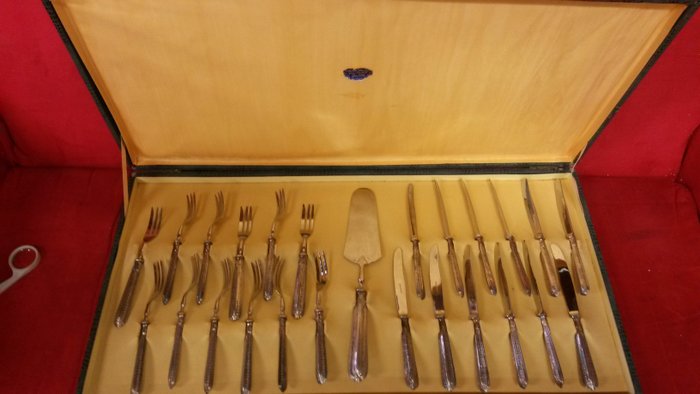 Cutlery set in 800 silver for 12 people - Solingen - first half of the 1900s - mette etiket by Gino Paoletti