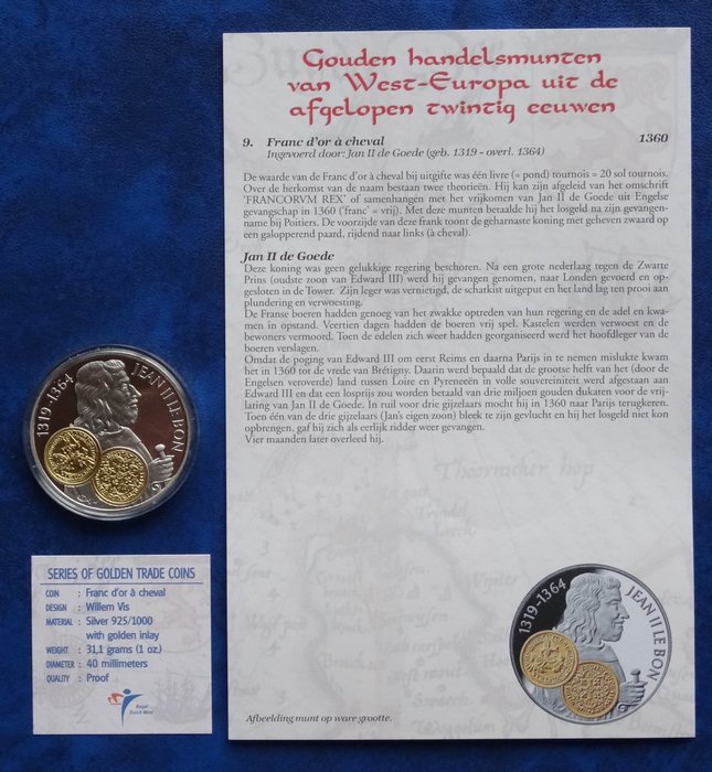 Netherlands Antilles 10 Guilder Trade Coin 2001 Franc D