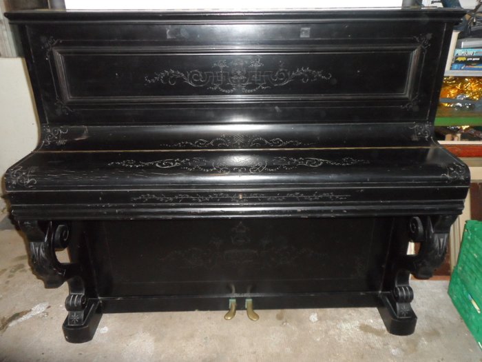 Antique Henri Klein Brand No. 7919 Upright Piano- France- End of the XIX Century