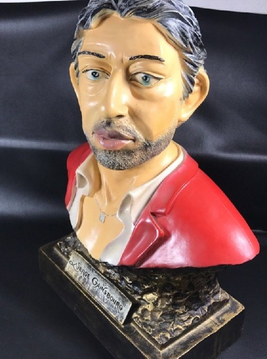 Large bust statue of serge GAINSBOURG - 54 cm