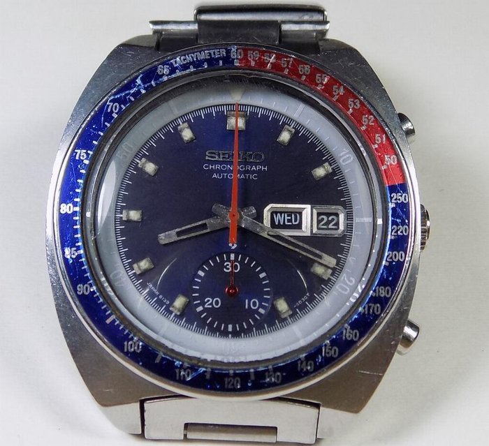 Seiko 6139-6002 - Pepsi Bezel Chrono - Blue Shadow Dial - 1970 - Men's Chronograph