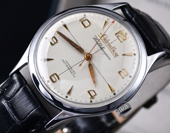 ADRIATICA Worldchampion - rare Swiss wristwatch - from '50s - Herrar