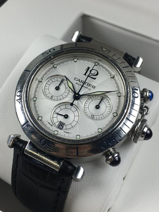 cartier pasha chronograph automatic mens watch