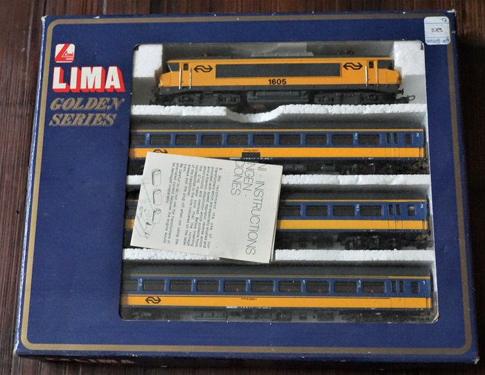 Lima H0 - 149748 - Togsett - Elektrische locomotief Serie 1600 en 3 wagons - NS