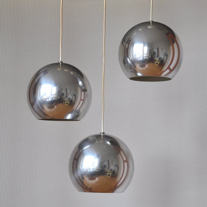 Verner Panton for Louis Poulsen - Three aluminium spherical - Catawiki