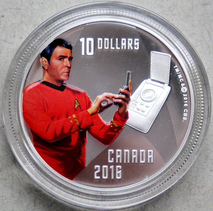 Kanada. 10 Dollars 2016 'Star Trek (TM) Scotty', 1/2 Oz (.999)  (Ohne Mindestpreis)