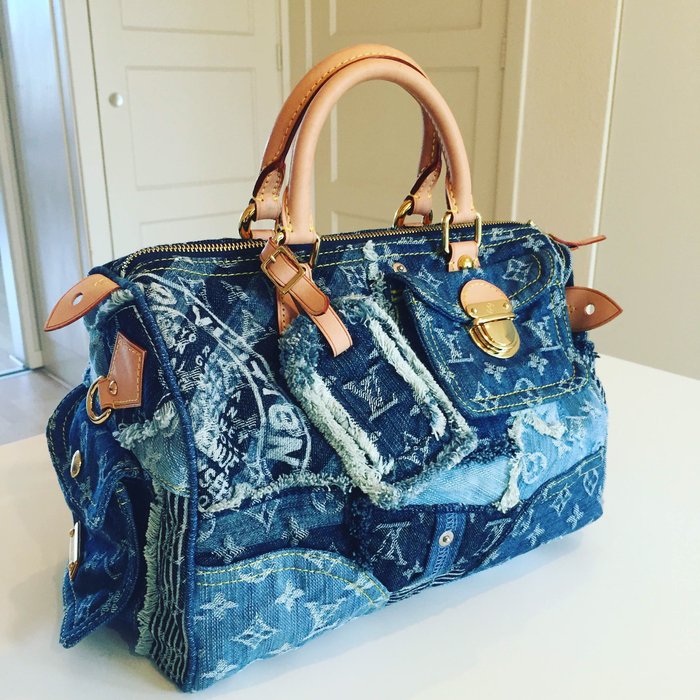 Louis Vuitton - Speedy 30 Denim patchwork handbag - Excellent condition