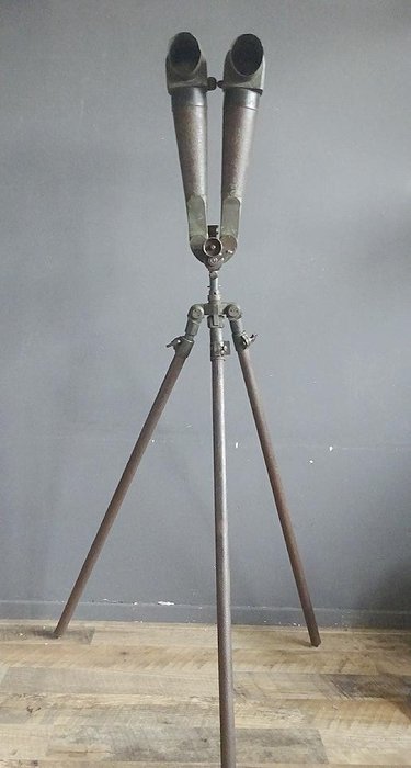 C.P. Goerz - Field artillery binoculars on tripod, WWI