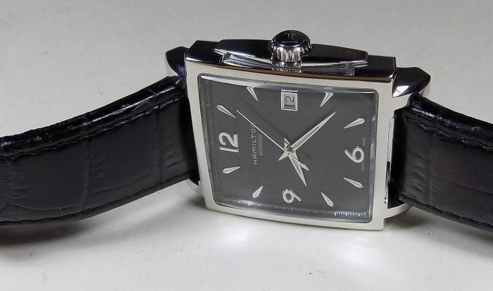 Hamilton JazzMaster - H324150 - Big Black Square - 2010 - Men's Wristwatch