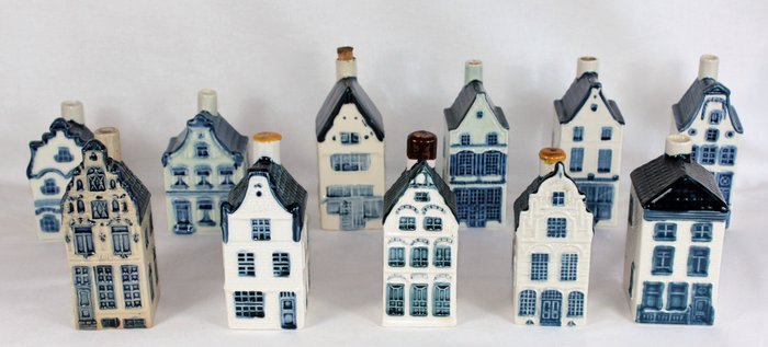 11 KLM Delft Blue Business Class houses - Rynbende and Henkes - incl. the house of Mata Hari.