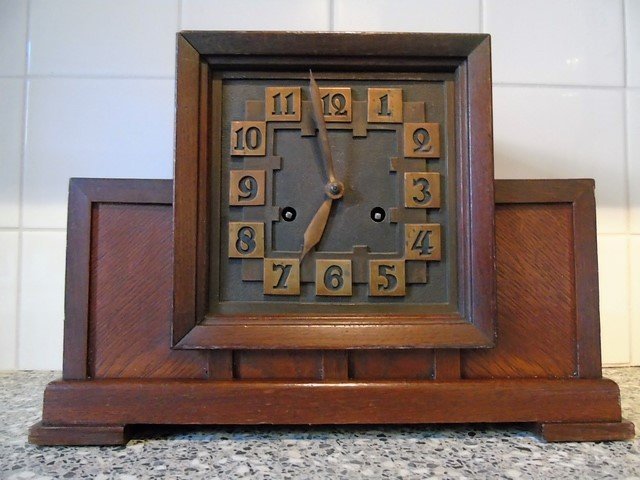 Art Deco - Amsterdam school clock - Junghans - Württemberg - Germany - 1st period 1900
