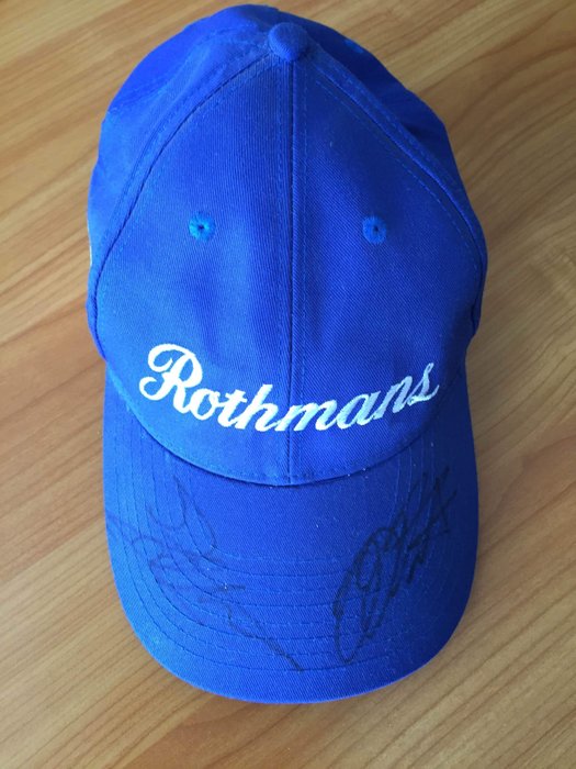 Jacques Villeneuve signed Rothmans Williams cap