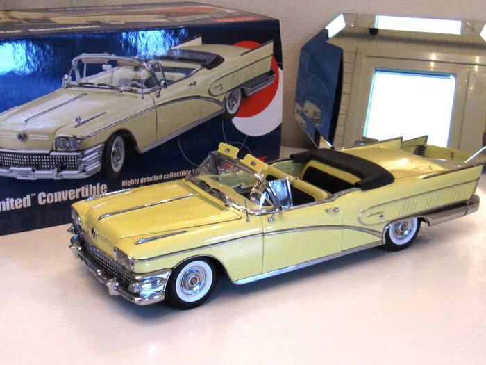 Sun Star Platinum - Schaal 1/18 - Buick Limited 1958 convertible - Geel