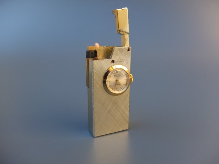 Foska lighter with Imperial clock - Switzerland, 1960s
