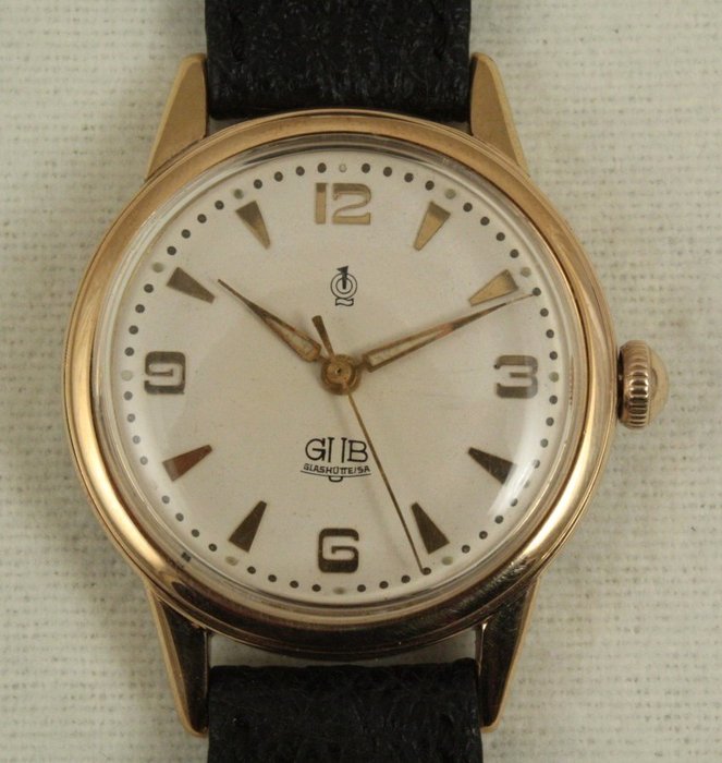 GUB Glashütte - Extreme rare gold-plated - cal.28 Q1 watch - 21.681 - Férfi - 1950-1959