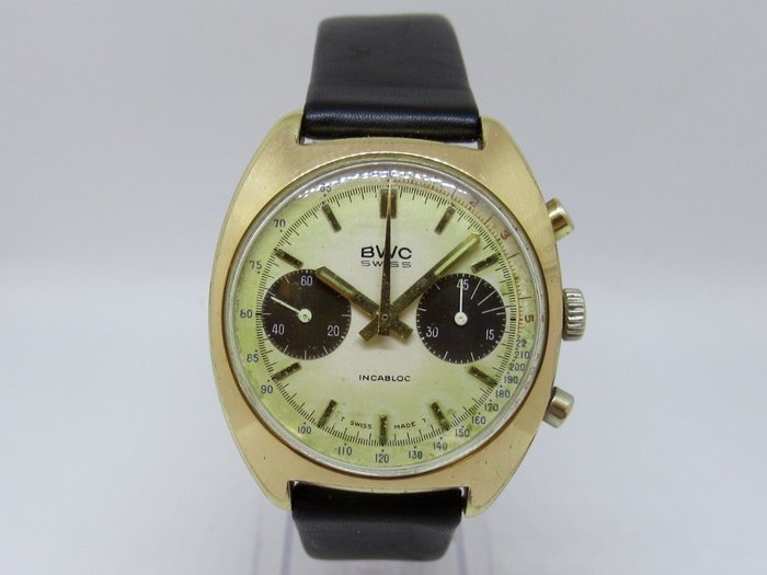 BWC Swiss Watch Chronograph "Panda Dial"  men's watch 1960's