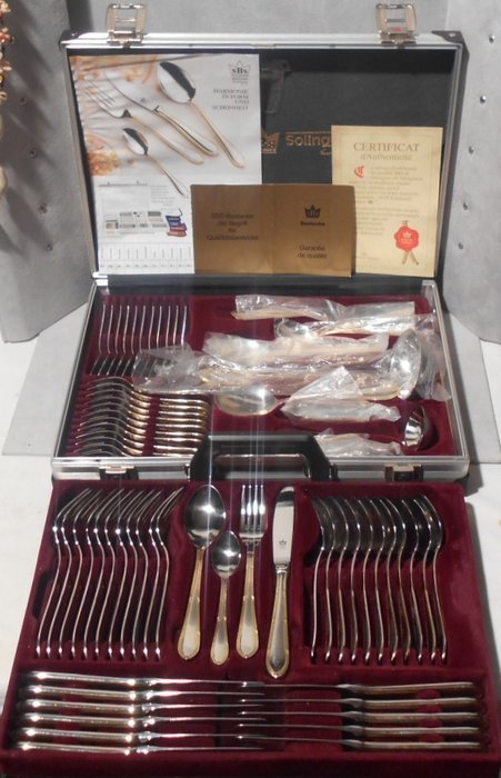 70 pieces cutlery set - new - SBS BESTECKE SOLINGEN - with anti-theft aluminium reinforced case