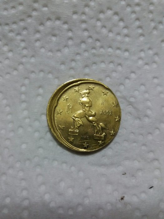 Italia - 20 centesimi 2002 errore di conio