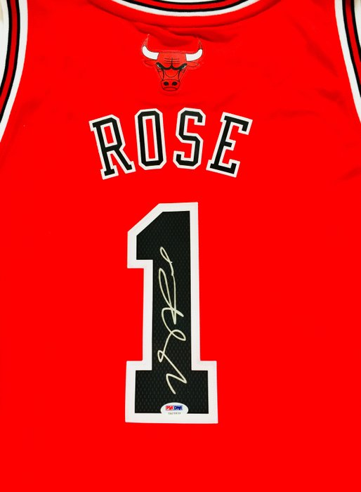 derrick rose signed jersey